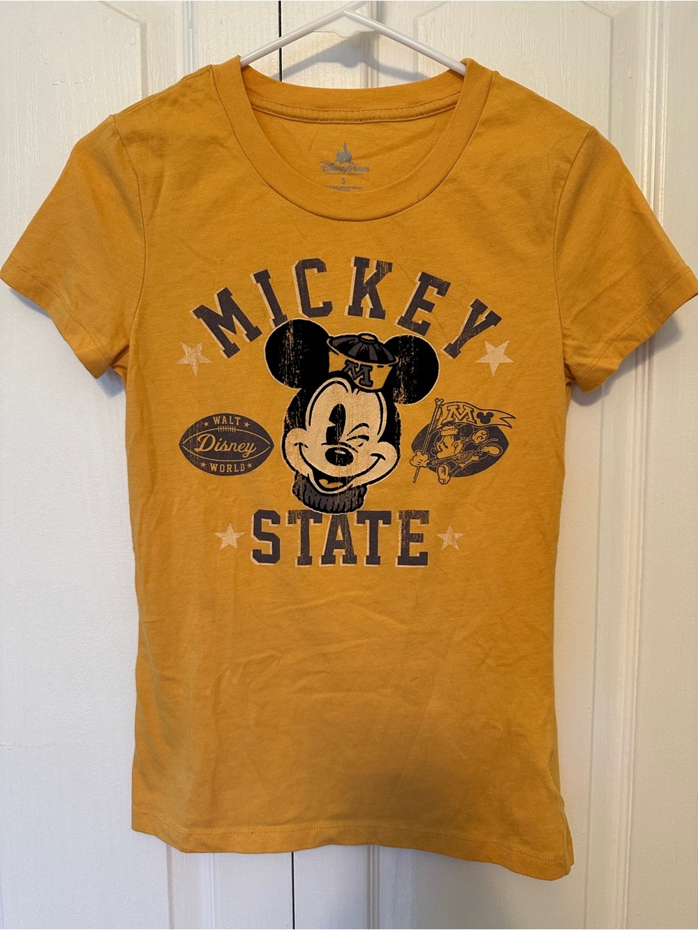 Disney Girls' Mickey State Graphic Tee - Mustard